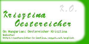 krisztina oestereicher business card